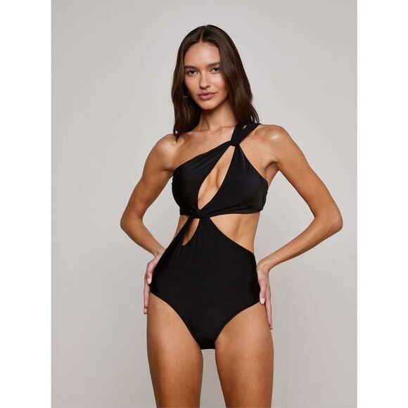 L'Agence Women's Black Camilla Monokini One Piece Swimsuit Medium NWOT - Picture 1 of 11
